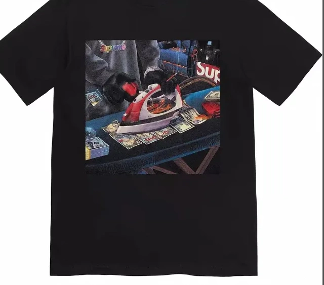 S Necklace Black M T-shirt White 22SS Gas L BLING and Iron Sleeve USD Short Large XL Banknote Tee 0718